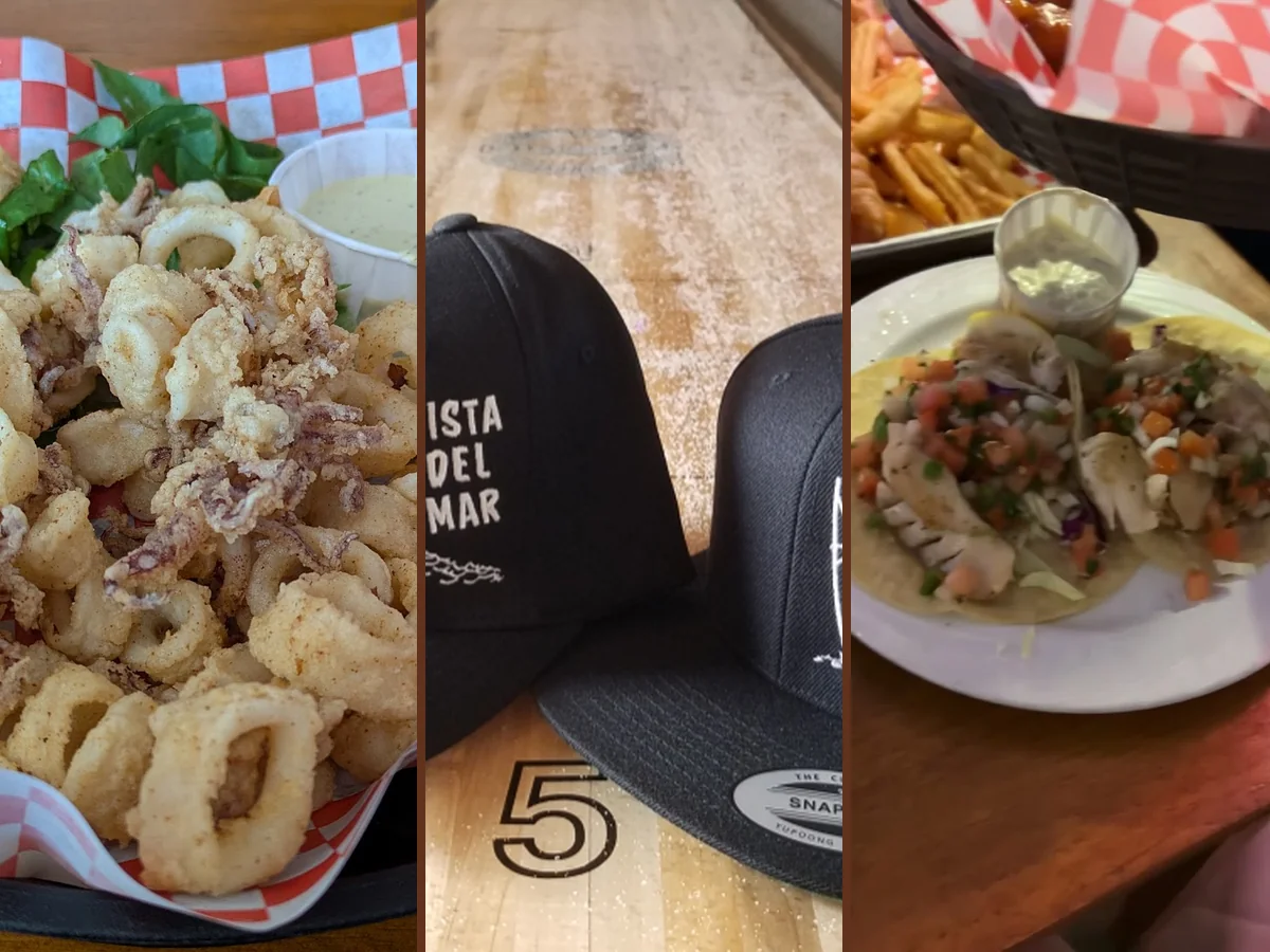 Casual dining space with bar seating.